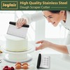 Joyfair 2Pcs Dough Scraper, Stainless Steel Dough Cutter with ABS
