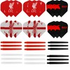 Liverpool Darts Set - LFC Dart Flights - Darts Stems