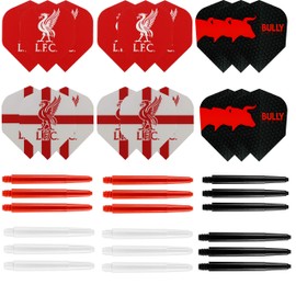 Liverpool Darts Set - LFC Dart Flights - Darts Stems
