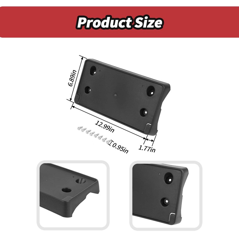 JeCar License Plate Frame Bracket Fit for 2022 2023 2024