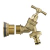 Solid brass water butt/rain barrel/tank threaded outlet adaptor/connector with 2