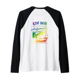 Koh Ngai Dive Adventure Andaman Coast Raglan Baseball Tee