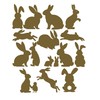 11 x Cute Bunny Rabbit Silhouette Waterproof Sticker Pack -