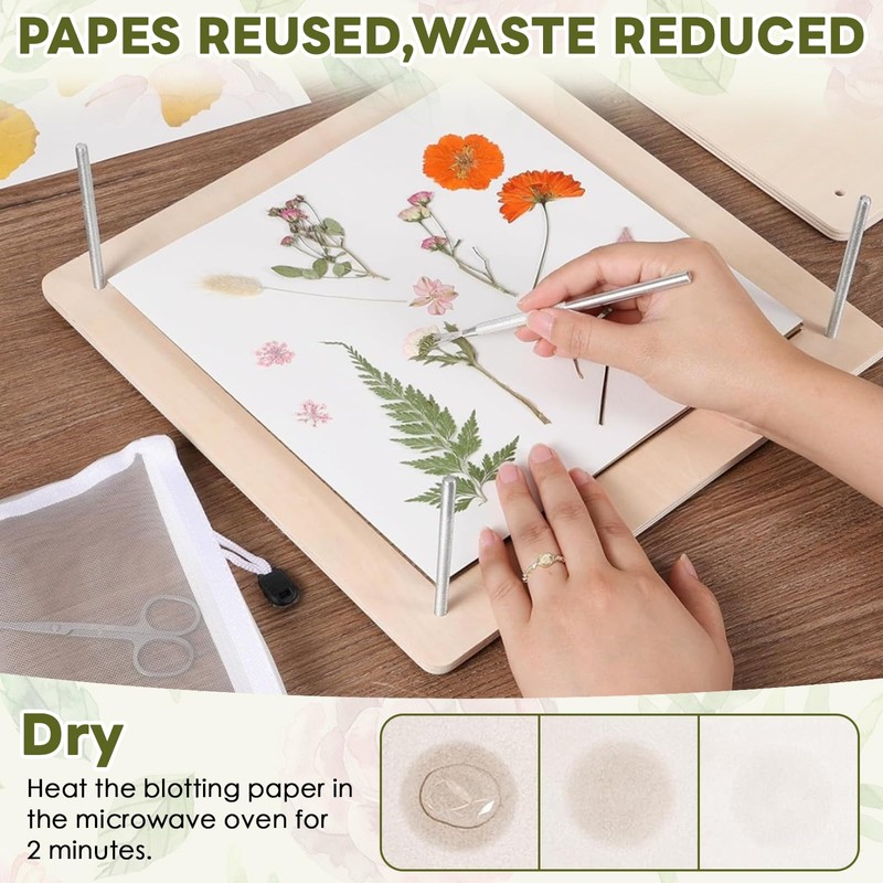 GTQYYF Extra Large Flower Press Kit 11.02 x11.02 inches with