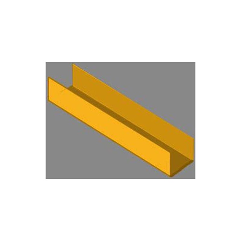Brass C Channel 1mm x 2.5mm 1pcs # CC2