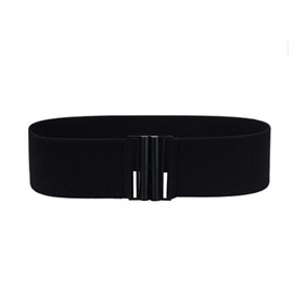 maikun Elastic Belt Ladies,Womens Belt,Elastic Belts for Women,Wide Belt Women Black Stretch Belt with Black Buckle