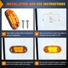 Nilight 2.5Inch Oval Side Marker Light 20PCS 2 Diode LED