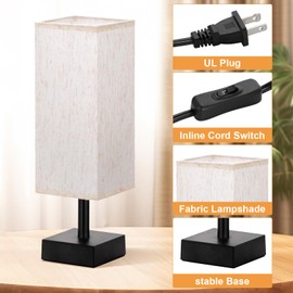 Table Lamp for Bedroom - Small Bedside Lamps for Nightstand, Mini Night Stands Light Lamp, Desk Lamps for Reading Room, Kids Room, Living Room, Office