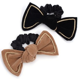 BIANHUAN Scrunchy Hair Elastic Adult Hair Accessories, Women's, Lace, Hair Ornament, Hair Ornament, Simple, Daily, Office, Colorful, Stylish, Fluffy, Gift, Set of 2