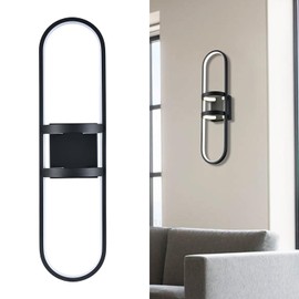 Moose Led Wall Lights Black Wall Sconce Modern Sconces Wall Lighting for Bedroom Living Room Bathroom Hallway Indoor Wall Mount Hardwire 4000K