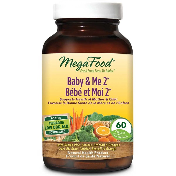 MegaFood Baby & Me 2, Prenatal Multivitamin & Mineral Support (Dr. Formulated), 120 Tablets