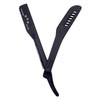 Black Durable Plastic Handle Replaceable Blade Professional Straight Edge Barber