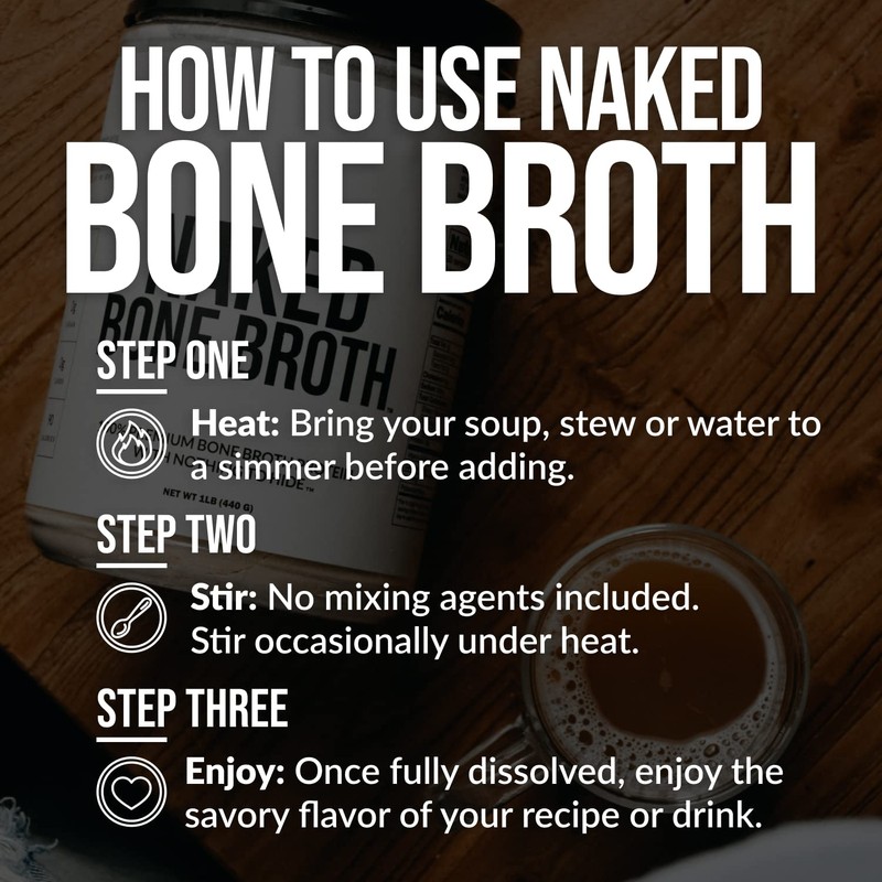 NAKED Bone Broth - Beef Bone Broth Protein Powder -