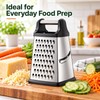 4-Sided Stainless Steel Box Grater for Vegetable Prep – Multi-Surface