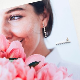 Carissima Gold Ladies 9ct (375) Gold 3mm Round Cubic Zirconia 3mm x 31mm Drop Earrings, 9ct Gold, Cubic Zirconia