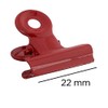 JAM Paper - Clips de bulldog, Rojo, Small (22mm)