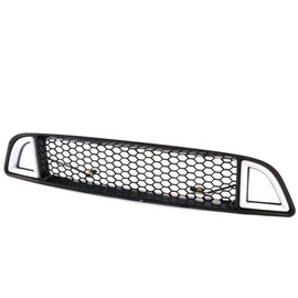 Grille Compatible With 2013-2014 Ford Mustang Non-Shelby Trims, Black Front Bumper Grill Hood Mesh by IKON MOTORSPORTS