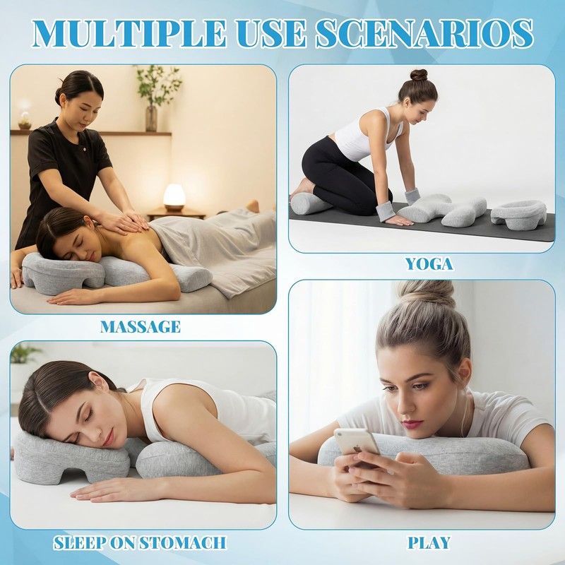 Face Down Massage Pillow and Breast Pillow Set for A-B
