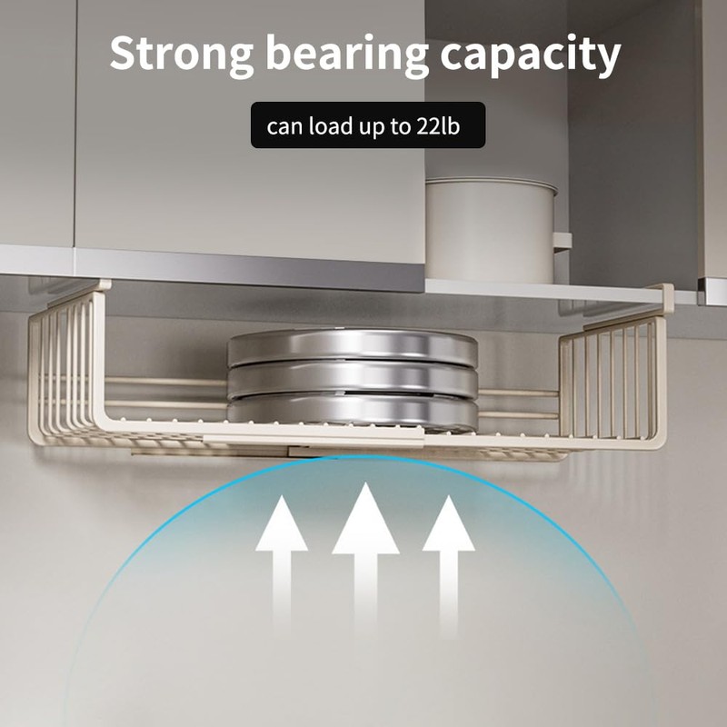 Janebert Extendable Under Shelf Storage Basket, Hanging Baskets Under Cabinet