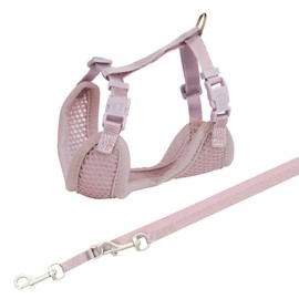 Trixie junior puppy soft harness with leash, Size S–M: Chest circumference 10.2–13.4 inches / 0.39 inches in lilac - padded, adjustable dog harness with a 3-way adjustable leash for small dogs, 15564