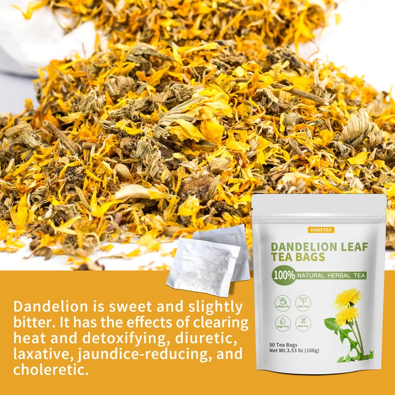 Dandelion Leaf & Root Tea Bags with 50 Count -