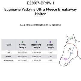 Equinavia Valkyrie Soft Ultra Fleece Padded Adjustable Breakaway Horse Halter - Brown/Ivory White - Warmblood