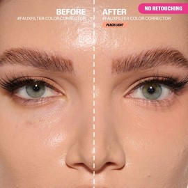 HUDA BEAUTY #FauxFilter Brightening Under Eye Color Corrector 0.3 oz/9 mL Peach Light light orange for fair skin tones
