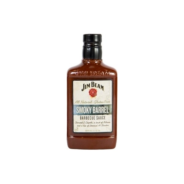 Jim Beam Barbecue Sauce 18oz Bottle (Pack of 3) Select Flavor (Smoky Barrel)