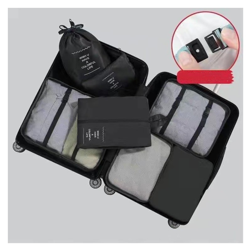 GELIMY Packing Cubes for Suitcase, 7PCS Travel Cubes Luggage Organiser