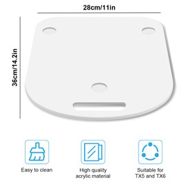 HOTUT Gleitbrett für Thermomix TM6/TM5, Acryl brett für Thermomix, Rollbrett/Slider, Leicht Gleitendes für TM6 Küchenmaschine, Unterlage Brett Zubehör - Weiß