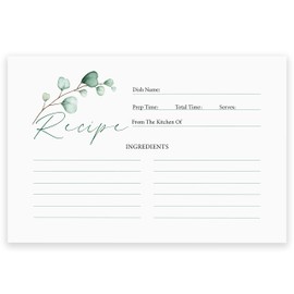 Recipe Cards, Recipe Cards 4x6 White, 4x6 Recipe Cards Double Sided, Blank Recipe Cards for Bridal Shower and Wedding