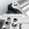 NACX 8mm G1/8 Push to Connect Fitting， PC8-01 Straight Pneumatic