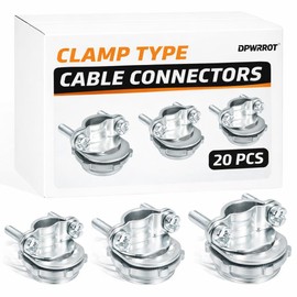 20 Pack 1/2" 3/4" 1" Cable Connectors for Romex, Zinc Alloy Wire Clamps