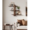 SUMGAR Floating Shelves for Wall Walnut Mounted Shelf Unit for