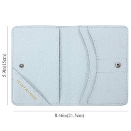 Lychii Passport Holder Protective Case for Women Men Polyurethane (PU) Leather Travel Wallet Travel Wallet Organiser for Credit Cards, ID and Travel Documents Blue