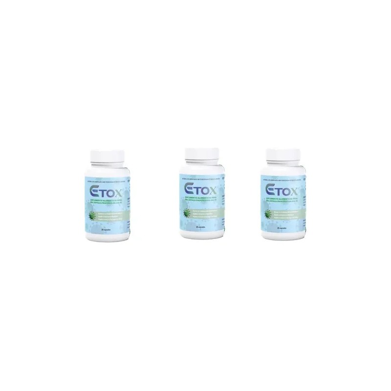 Etox Elimina Los Parásitos Intestinales 20 Caps 3pack Sabor Sin