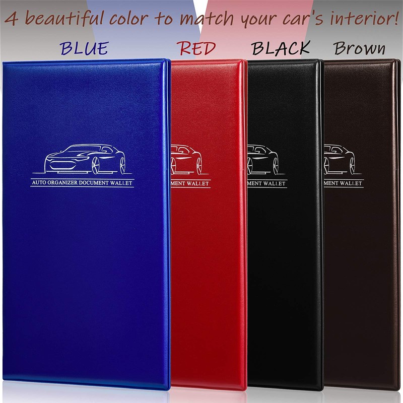 4 Pcs Car Registration and Insurance Card Holder, Automobile Essential