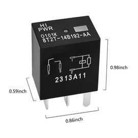 2Pcs Relay 8T2T-14B192-AA, 12VDC 4 Pins Automotive Relay - Reliable OEM Replacement, Compatible for Select Ford Vehicles