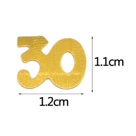 DIWULI Birthday Number Confetti Gold Number 30 Elegant Table Confetti Table Decoration Glitter Birthday Decoration Confetti for Birthday Party Theme Party Decoration 30th Birthday DIY Crafts