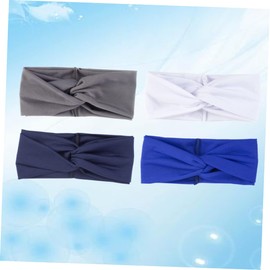 Ipetboom 4pcs Elegant Cross Hair Band Headwraps for Women Solid Hairband Scarves for Women Stretchy Spandex