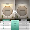 KELIDEN Brushed Nickel Vanity Light 24", 5CCT Dimmable LED Bathroom