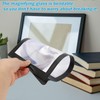 Rongon Rechargeable Magnifying Glass for Reading, 3X Full Page Magnifier,