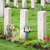 Zhaoyao 8Pcs Cemetery Vases for Grave, 4 Large and 4