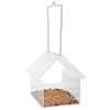 Fallen Fruits Ltd Acrylic Hanging Bird Table House Feeder, Clear