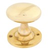 From the Anvil Polished Brass Oval Mortice/Rim Knob Set