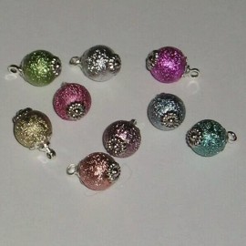 Needles N Minis 1:12, 1" Scale Dollhouse Miniature Christmas Ornaments 8mm Assorted - 0002145