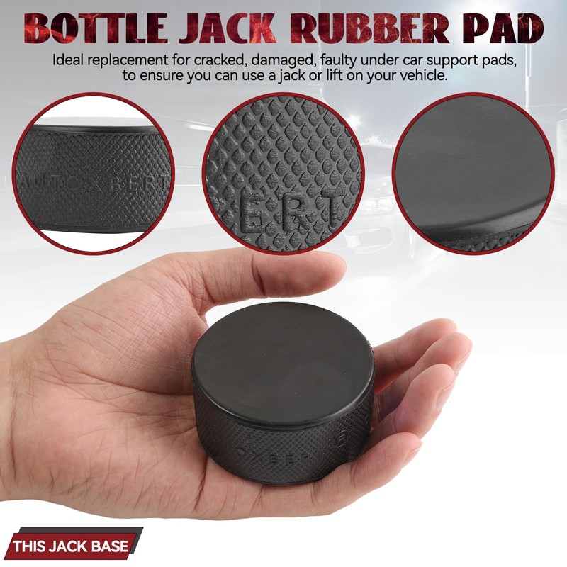 Car Bottle Jack Pad Rubber Saddle Chassis Safe Trolley Floor
