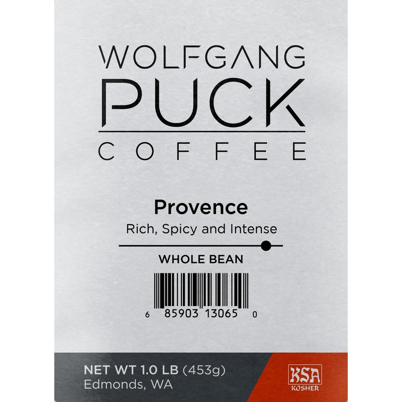 Wolfgang Puck Coffee, Provence French Roast, Whole Bean Coffee, 1-Pound