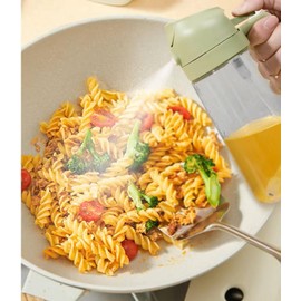 KASHLAND Oil Sprayer for Cooking 2 in 1 Oil Dispenser 16oz/470ml, Glass Oil Spray Bottle, Food-grade Oil Dispenser, Oil Sprayer for Kitchen, Salad Dressing, Frying, Air Fryer & BBQ (Green)