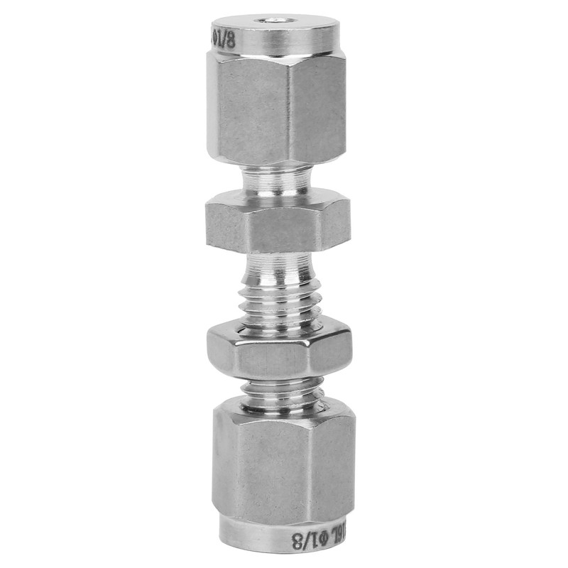 2Pcs Bulkhead Connector 316 Stainless Steel Double Ferrule Wear Plate